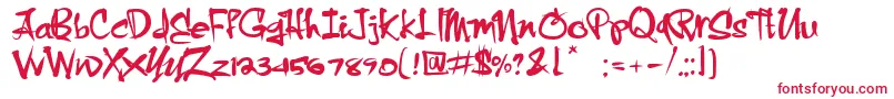 フォントCrazyBrush – 赤い文字