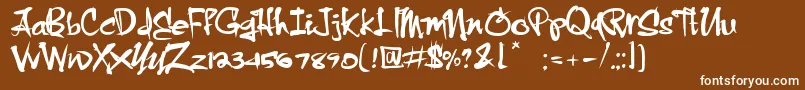 fuente CrazyBrush – Fuentes Blancas Sobre Fondo Marrón