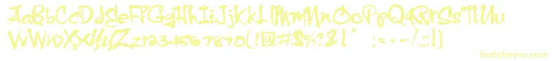 CrazyBrush-Schriftart – Gelbe Schriften