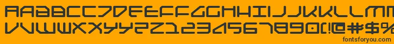 Шрифт FederapolisExpandedBold – чёрные шрифты на оранжевом фоне