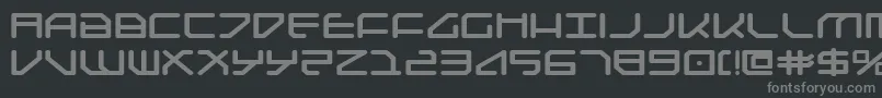 フォントFederapolisExpandedBold – 黒い背景に灰色の文字