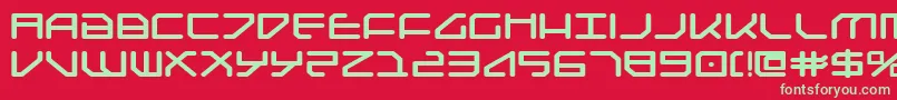 フォントFederapolisExpandedBold – 赤い背景に緑の文字