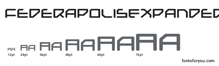 FederapolisExpandedBold Font Sizes
