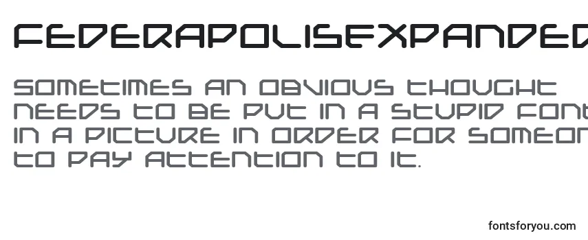FederapolisExpandedBold-fontti