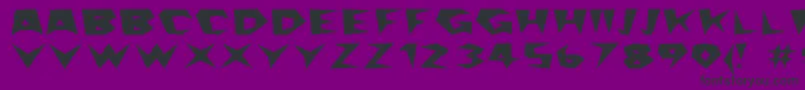Saguaro-Schriftart – Schwarze Schriften auf violettem Hintergrund