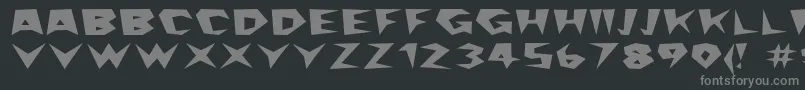 Saguaro Font – Gray Fonts on Black Background