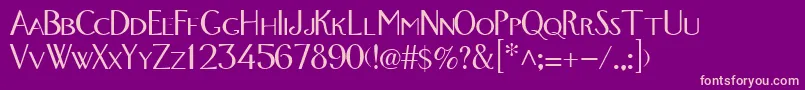 Foxtrotmedium Font – Pink Fonts on Purple Background