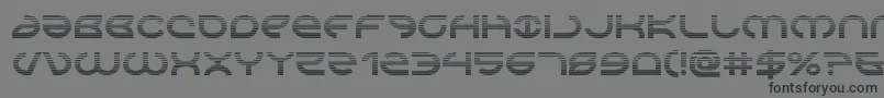 フォントAetherfoxgrad – 黒い文字の灰色の背景