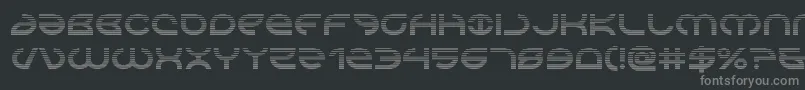 Aetherfoxgrad-fontti – harmaat kirjasimet mustalla taustalla