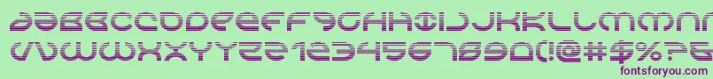 Aetherfoxgrad-Schriftart – Violette Schriften auf grünem Hintergrund