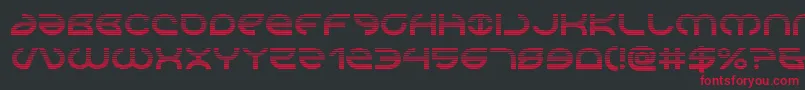Aetherfoxgrad-Schriftart – Rote Schriften auf schwarzem Hintergrund