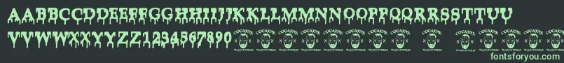 Cocaine Font – Green Fonts on Black Background