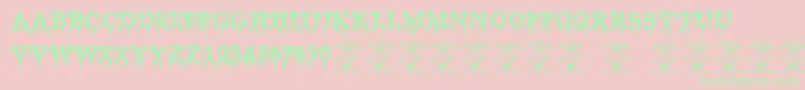 Cocaine Font – Green Fonts on Pink Background