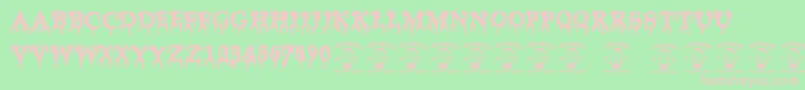 フォントCocaine – 緑の背景にピンクのフォント