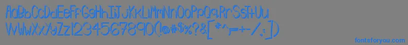 Emmy3D Font – Blue Fonts on Gray Background