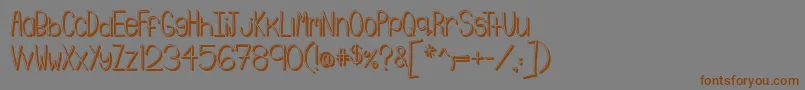 Emmy3D Font – Brown Fonts on Gray Background