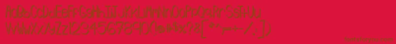 Шрифт Emmy3D – коричневые шрифты на красном фоне