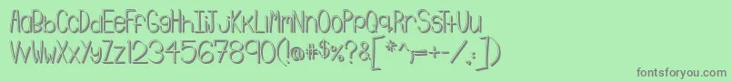 Emmy3D Font – Gray Fonts on Green Background