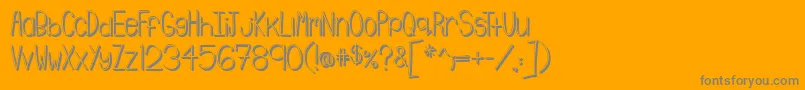Emmy3D Font – Gray Fonts on Orange Background