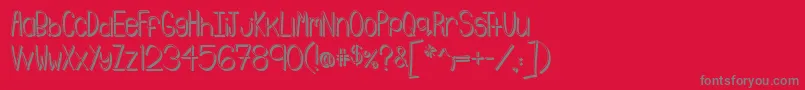 Emmy3D Font – Gray Fonts on Red Background