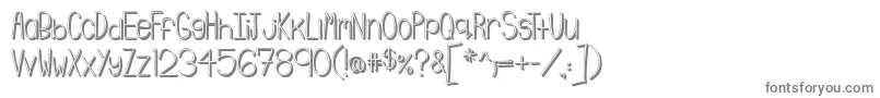 Emmy3D Font – Gray Fonts on White Background