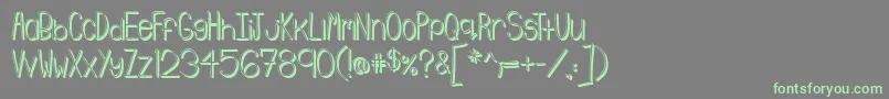 Emmy3D Font – Green Fonts on Gray Background