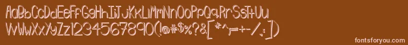 Emmy3D Font – Pink Fonts on Brown Background