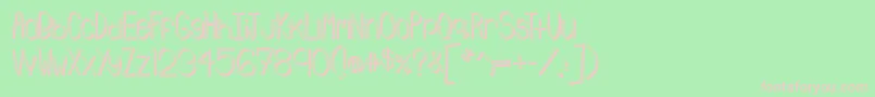 Emmy3D Font – Pink Fonts on Green Background