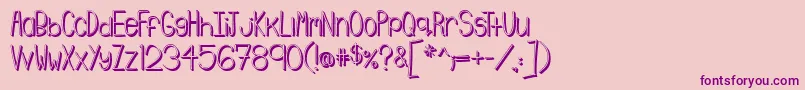 Emmy3D Font – Purple Fonts on Pink Background