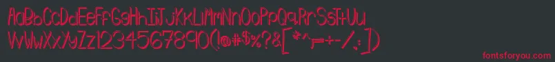 Emmy3D Font – Red Fonts on Black Background
