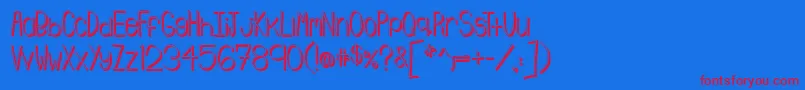 Emmy3D Font – Red Fonts on Blue Background