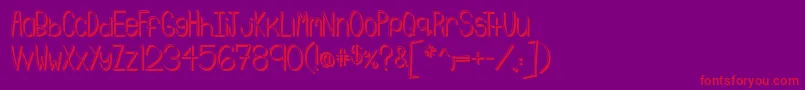 Emmy3D Font – Red Fonts on Purple Background
