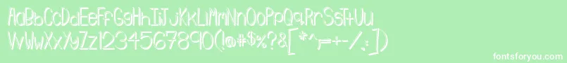 Emmy3D Font – White Fonts on Green Background