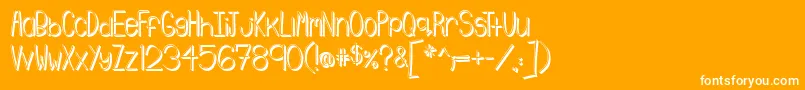 フォントEmmy3D – オレンジの背景に白い文字