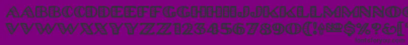 Platinum Hub Caps Spoked Font – Black Fonts on Purple Background