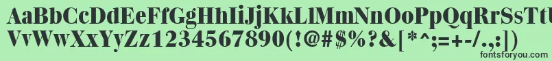 Quantasextrabold Font – Black Fonts on Green Background