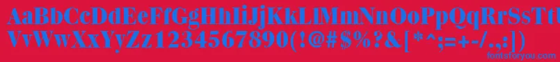 Quantasextrabold Font – Blue Fonts on Red Background