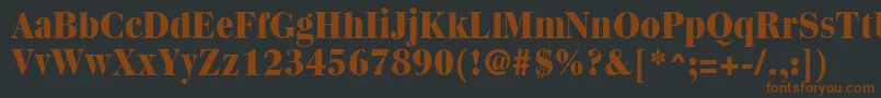Шрифт Quantasextrabold – коричневые шрифты на чёрном фоне