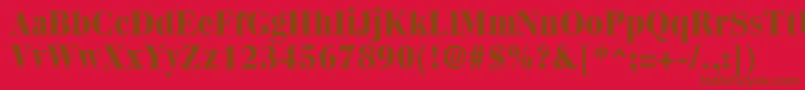 Шрифт Quantasextrabold – коричневые шрифты на красном фоне