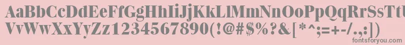 Quantasextrabold-Schriftart – Graue Schriften auf rosa Hintergrund
