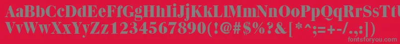 Quantasextrabold Font – Gray Fonts on Red Background