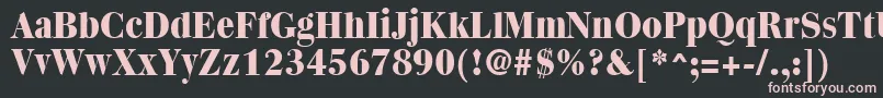 フォントQuantasextrabold – 黒い背景にピンクのフォント