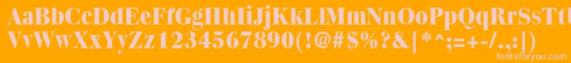 Quantasextrabold-Schriftart – Rosa Schriften auf orangefarbenem Hintergrund