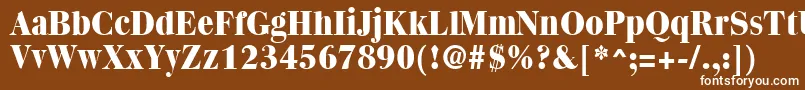 Quantasextrabold-fontti – valkoiset fontit ruskealla taustalla