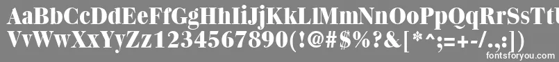 Quantasextrabold-Schriftart – Weiße Schriften auf grauem Hintergrund