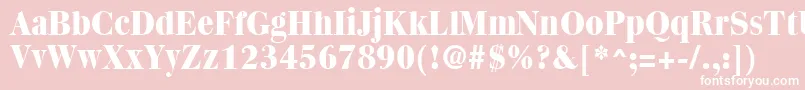 フォントQuantasextrabold – ピンクの背景に白い文字