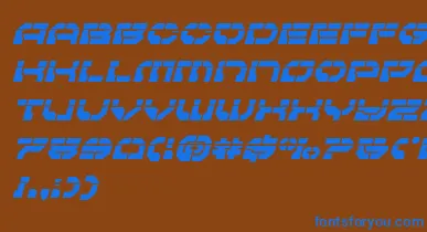 Pulsarclasslaserital font – Blue Fonts On Brown Background