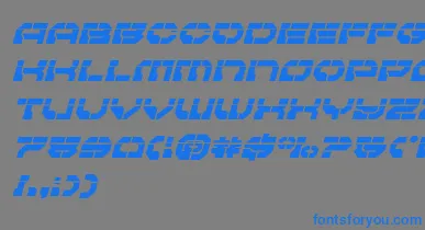 Pulsarclasslaserital font – Blue Fonts On Gray Background