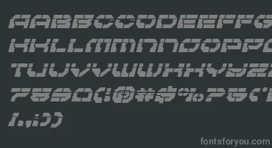 Pulsarclasslaserital font – Gray Fonts On Black Background