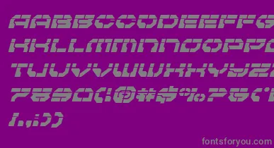 Pulsarclasslaserital font – Gray Fonts On Purple Background